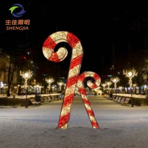 Shengjia kustom mengembangkan ornamen Motif dekorasi cahaya besar Led proyek raksasa liburan tali luar ruangan Natal - Product Image 1