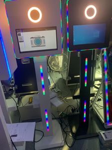 Xách tay Selfie LCD màn hình vỏ kim loại cho DSLR photobooth với phong cách vuông kiosk Photo Booth Shell DSLR - Product Image 6