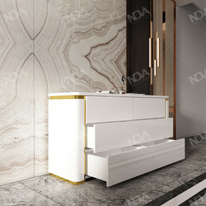 <span class=keywords><strong>Commode</strong></span> de chambre à coucher NOVA moderne en chêne massif <span class=keywords><strong>blanc</strong></span> brillant avec miroir de vanité et armoire de rangement - Product Image 4