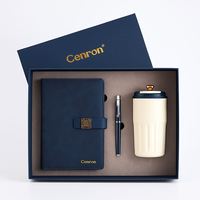 Kit de Regalo de Taza de Viaje, Bolígrafo y Cuaderno de Acero Inoxidable con Logotipo Personalizado |   Caja de Regalo para Empaque |   Regalos de fin de año para el reconocimiento de clientes