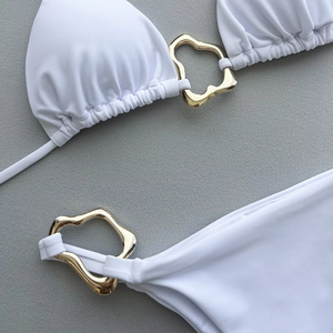 Maillot de bain brésilien micro-string halter pour femme, uni, sexy et minimaliste, idéal pour la plage - Product Image 4