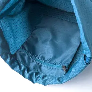 Custom Logo Promotional Gift Backpack Sublimation Printed Nylon Polyester Drawstring Backpack Bag With Zipper