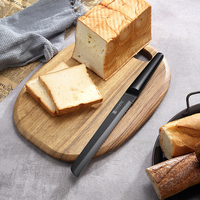 Couteau de chef Couteau à pain dentelé à bords ultra-tranchants en acier inoxydable de 8 "avec manche creux Couteau de cuisine
