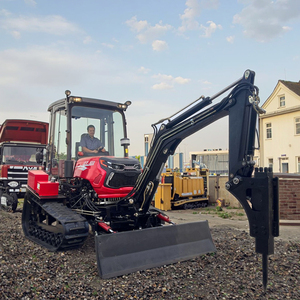 Tractor sobre orugas agrícola Agrícola multifuncional certificado CE con cubo/triturador hidráulico - Product Image 1
