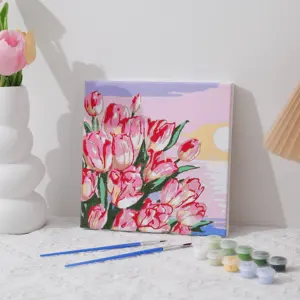 1pc hand-painted flower oil painting filling decorative painting Hand-painted hanging tabletop decoration without support
