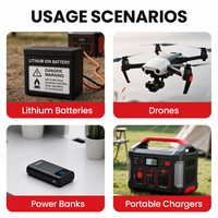 Sac de protection ignifuge grande capacité pour batteries LiPo de drone et protection de charge