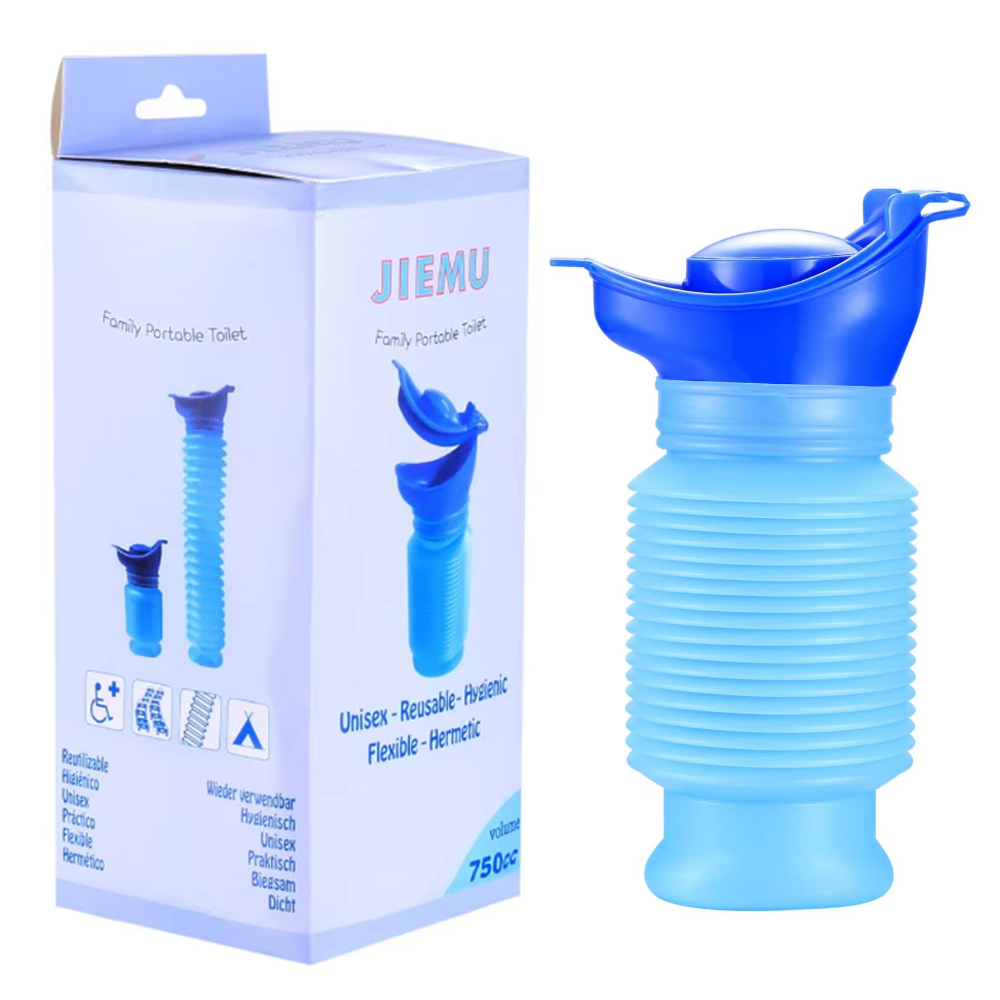 Blue urinal in colorful box-purple urinal