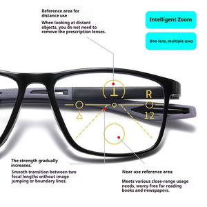 Lunettes de lecture progressives multifocales photochromiques, bloquant la lumière bleue, monture flexible TR90, <span class=keywords><strong>verres</strong></span> PC ultra-fins pour la <span class=keywords><strong>presbytie</strong></span> - Product Image 3