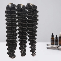 Cheveux vierges péruviens de haute qualité, super double drawn, pour tresses au crochet, ondulations profondes, boucles naturelles, qualité supérieure premium