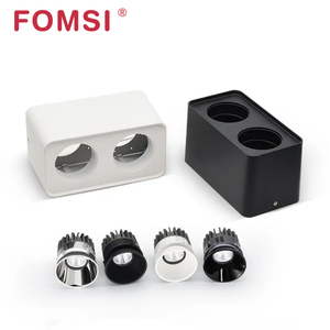 Fomsi LED 10W Downlight nhôm đôi đầu ánh sáng tại chỗ bề mặt gắn vuông chống chói đèn sân khấu cho trong nhà - Product Image 3