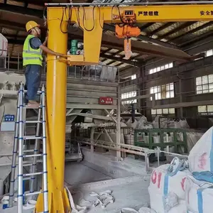 Nhỏ 250kg 500kg JIB Crane Palăng điện 1 tấn 2 tấn 5 tấn mini xoay cánh tay cantilever Crane Jib cần cẩu