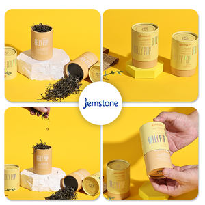 กล่องกระดาษคราฟท์ทรงกลมทรงกระบอกสำหรับบรรจุชาเกรดอาหารสั่งทำได้ - Product Image 6