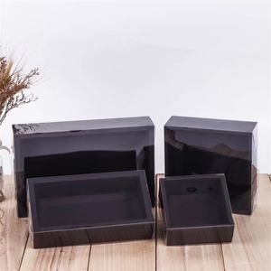 IMEE bianco nero personalizzato di grandi dimensioni dolce panetteria scatola regalo scatola di cioccolato Dessert torta di <span class=keywords><strong>caramelle</strong></span> con coperchio trasparente - Product Image 4