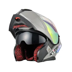 Aanpasbare Full Face Flip Up Race Motorhelm Voor Volwassenen Unisex