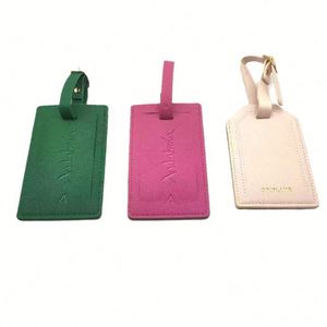 Customized Luxury Luggage Tag New Fashionable Anti-Loss Card Holder with <b>Letter</b> Pattern Leather Photo Card Holder - Product Image 4
