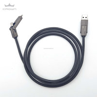 Kabel Data 4-Port pengisian daya Cepat 4-in-1 untuk berbagai koneksi motherboard komputer dan ponsel