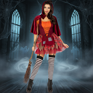 Disfraz <span class=keywords><strong>de</strong></span> Bruja Caperuza Roja <span class=keywords><strong>de</strong></span> Alta Calidad <span class=keywords><strong>para</strong></span> Halloween, Capa <span class=keywords><strong>de</strong></span> Cosplay <span class=keywords><strong>para</strong></span> Halloween - Product Image 5