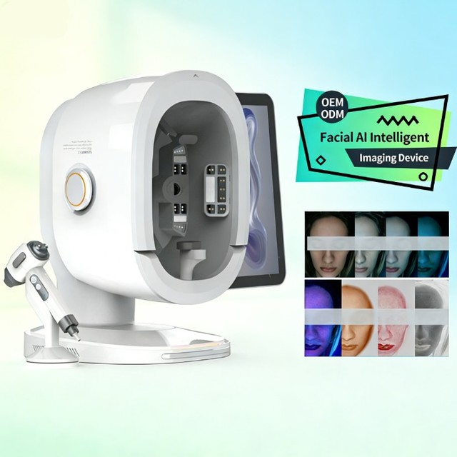 Desktop Skin Analyzer Machine With Ai Facial Moisture Test Beauty Aesthetic Devices High-definition Cosmetology Clinics