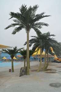 अनुकूलित विभिन्न ऊंचाई नकली थीम पार्क के लिए आउटडोर खजूर के पेड़ कृत्रिम बड़े पेड़ - Product Image 3