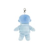 Llavero de Peluche Personalizado de Rapero Azul Claro, Muñeco de Peluche Suave con Clip Metálico para Mochilas, Regalos Coleccionables
