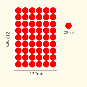 20mm 54pcs/tờ Dot Stickers Cổ Phiếu bằng văn bản trống niêm phong nhãn dấu hiệu đề can Cổ Phiếu cho văn phòng, mẫu giáo, lớp học, hộp nhận xét - Product Image 6