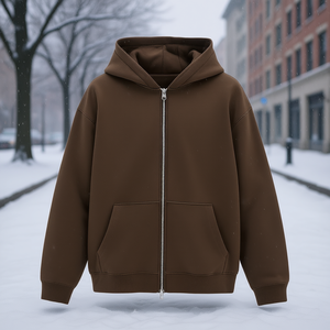 Sudadera con capucha personalizada de Reklo Industries para hombre, con cremallera, 100% algodón, forro polar grueso, ropa de invierno, servicio OEM ODM - Product Image 2