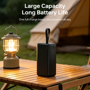<span class=keywords><strong>Batterie</strong></span> externe portable ES-12A 50000mAh avec câbles intégrés, poignée, charge rapide PD 22.5W, écran LED - Product Image 3