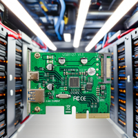 Carte d'extension PCI-E 1X vers USB3.1/TYPE-C 2 ports Accessoire d'ordinateur en stock avec port PCI E 1 X2 5Gbps