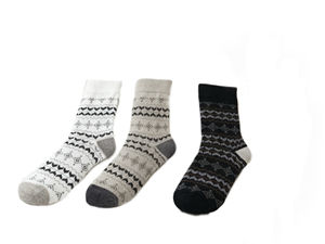 Calcetines de Algodón Suave con Diseño de Rombo Navideño, Transpirables y Tejidos - Product Image 2