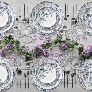 Juego de Platos de Cerámica Azul y Blanco de Lujo, Vajilla de Porcelana, Platos de Porcelana Fina Vintage, Vajilla de Porcelana - Product Image 2