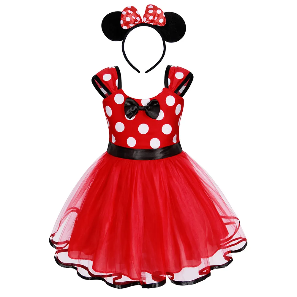 Doce Menina Princesa Fantasia Traje Criança Aniversário Festa Cosplay Vestido Crianças Minnie Dress Up Trajes