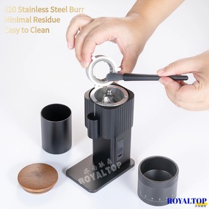 Molinillo de Café Eléctrico Portátil de Dosis Única <span class=keywords><strong>Recargable</strong></span> por USB en Aleación de Aluminio con Fresa Cónica de Acero Inoxidable 420 - Product Image 6
