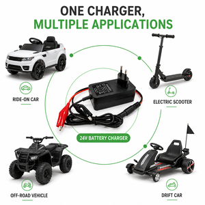Chargeur 24V compatible avec les scooters électriques Razor MX350 MX400 <span class=keywords><strong>Pocket</strong></span> Mod Dirt <span class=keywords><strong>Quad</strong></span>, chargeur de remplacement pour véhicule électrique US EU - Product Image 3