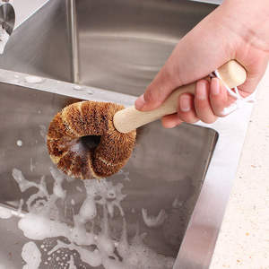 Esponjas y Cepillos de Cocina de Coco Sostenible de Alta Calidad con Logotipo Personalizado para Lavar Ollas y Limpiar el Baño - Product Image 2