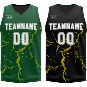 2025 maillots de basket-ball réversibles personnalisés uniformes de hauts de sport personnalisés pour hommes et jeunes tailles XS à 5XL - Product Image 2