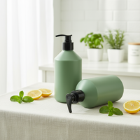 Bouteilles de lavage des mains et d'après-shampoing en plastique PET écologiques de luxe de 500 ml avec distributeur à pompe pour savon liquide et emballage cosmétique