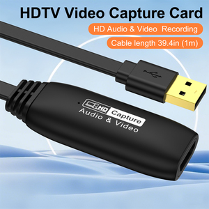Tarjeta de Captura de Audio <span class=keywords><strong>y</strong></span> Video HD 1080P con Cable de 1M, Grabadora HDTV a USB para Transmisión en Vivo, Juegos <span class=keywords><strong>y</strong></span> Uso con Laptop (MP4) - Product Image 1
