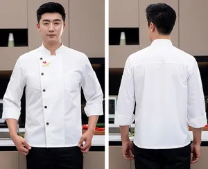 Chef Work Clothes Long Sleeve Chef Breathable Work Clothes Hotel Western Restaurant Hotel Custom Wholesale
