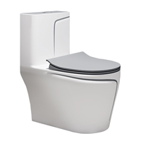 Salle de bains en céramique monobloc couleur or blanc cuvette de toilettes sanitaires salle de bains asiatique Wc toilettes chinoises fournisseurs