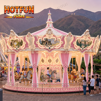 Manège à chevaux personnalisé Hotfun de 16, 24 ou 36 places, certifié CE, pour les foires et les parcs d'attractions en plein air