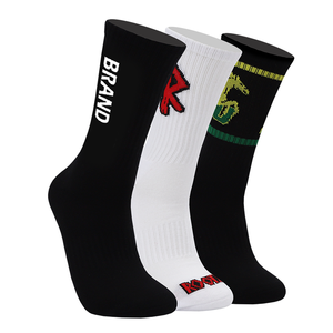 Black Sport Running Crew <strong>Sock</strong> <strong>Customized</strong> Knit Letter Athletic <strong>Sock</strong> Soft Cotton Sporty Casual <strong>Sock</strong> - Product Image 3