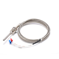 Sensor Termokopel Tipe K Suhu Tinggi M6/M8 Tahan Air Akurasi 0.5C Kabel 2m Dapat Disesuaikan OEM/ODM