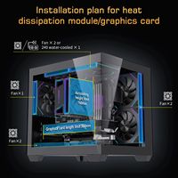 LOVINGCOOL 2026 Casing Komputer Baru 2 Buah Casing PC Mid Tower Akrilik Chassis Kantor Bisnis Kabinet Gaming Pendingin Desktop
