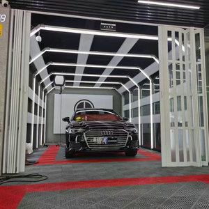 Trong suốt PVC hiện đại có thể gập lại không thấm nước phân vùng cửa phòng khách cửa hàng trung tâm hội thảo rửa xe Thẩm mỹ viện hợp kim nhôm - Product Image 5