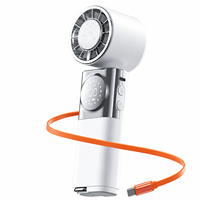 Ventilateur portable d'extérieur 2026 OEM/ODM haute performance, rechargeable par USB, grande capacité, avec moteur sans balais et fonction glace intégrée