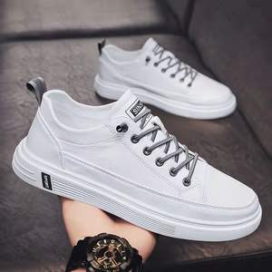 Men's Casual Sneakers Pu Leather Round Toe Lace-up Fashion Trend All Seasons <b>Walking</b> <b>Shoes</b> Rubber Sole Sport <b>Style</b> - Product Image 4