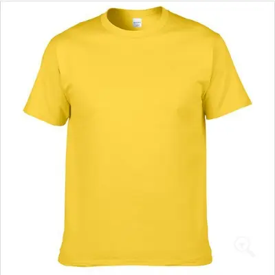 210 ग्राम टी शर्ट पुरुष सॉलिड कॉटन क्रू कॉलर छोटी बाजू वाली टी शर्ट कस्टम XS- 3XL