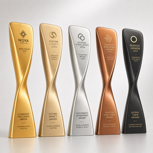 Trophée personnalisé en alliage d'aluminium – Cadeau d'entreprise, récompense pour champion de ventes, reconnaissance des partenaires, prix de cérémonie d'affaires exécutives - Product Image 1