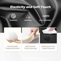 Canapé moderne BestMassage à dossier haut en PU noir, fauteuil inclinable avec soutien lombaire, siège de cinéma maison pliable pour salon et loisirs