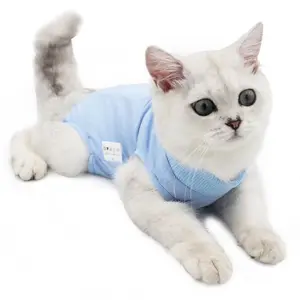 Protezione per ferite all'ingrosso gilet Post-operatorio per animali domestici dopo l'intervento chirurgico vestito sostitutivo di recupero per gatti vestiti chirurgici medici per gatti